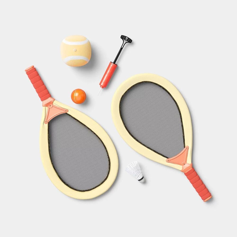 Sun Squad Giant Racquet Beach Tennis Set – 6 Piece Set – NEW